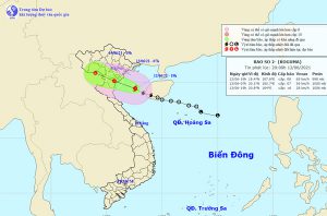 Bão số 2 mạnh cấp 8, giật cấp 10 hướng vào ven biển từ Hải Phòng đến Nghệ An